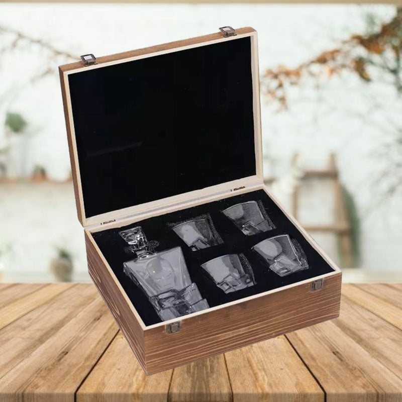 Wooden Whiskey Decanter Gift Set