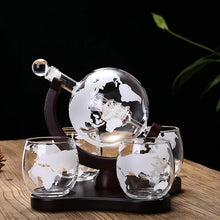 Load image into Gallery viewer, Globe Whiskey Decanter Set
