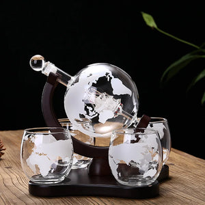 Globe Whiskey Decanter Set