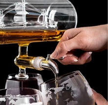 Load image into Gallery viewer, Sailing Wine Barrel Shaped Whiskey Decanter Set

