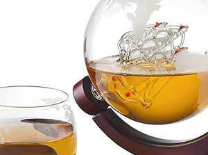 Globe Whiskey Decanter Set