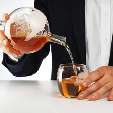 Load image into Gallery viewer, Globe Whiskey Decanter Set
